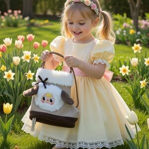 Cute Animal-Themed Kids Toy with Brown and White Colors